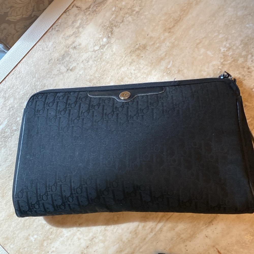 Dior Black Vintage Monogram Clutch and Keyholder EUC - Picture 2 of 16